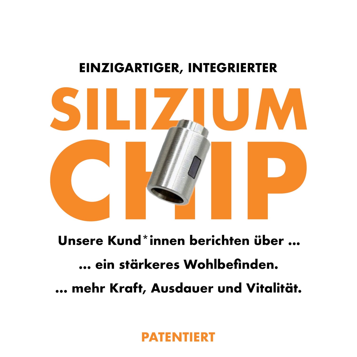 Einzigartiger Silizium Chip für mehr Kraft, Ausdauer und Vitalität