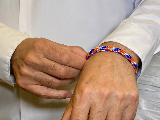 Segeltauarmband mit integrierter Frequenztechnologie
