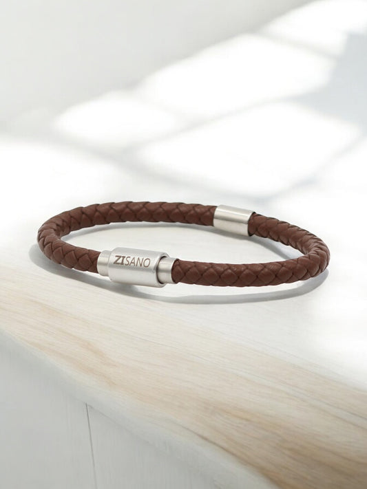 Lederarmband mit integrierter Frequenztechnologie