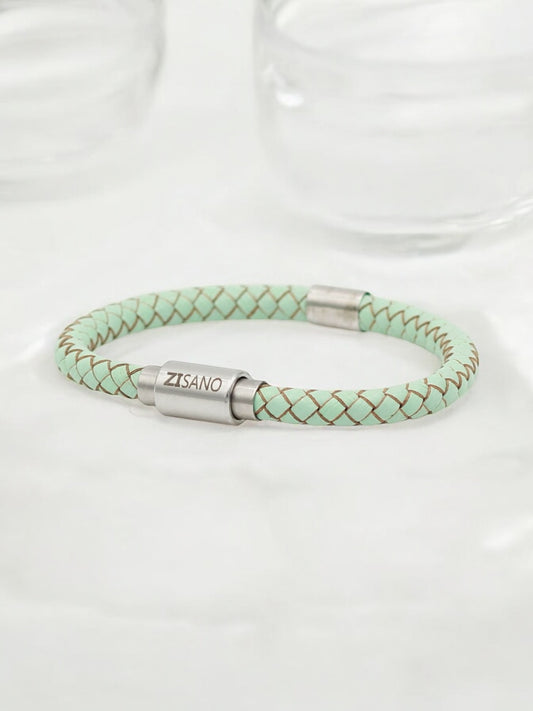 Lederarmband mit integrierter Frequenztechnologie
