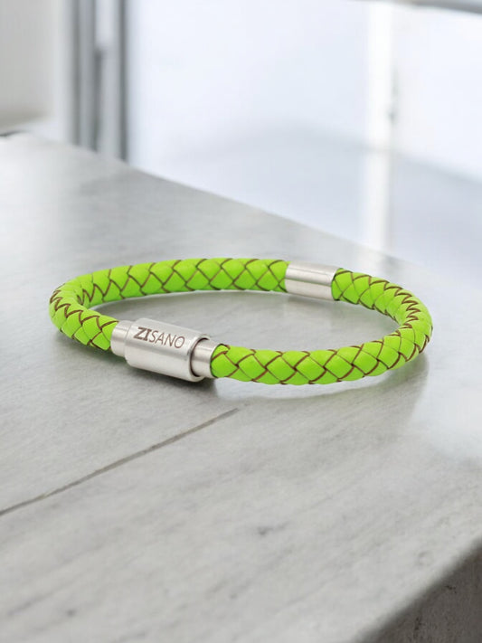 Lederarmband mit integrierter Frequenztechnologie