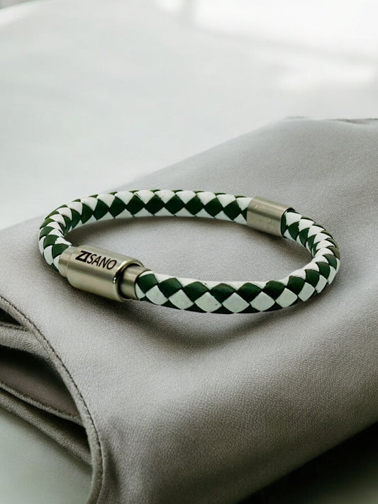 Lederarmband mit integrierter Frequenztechnologie